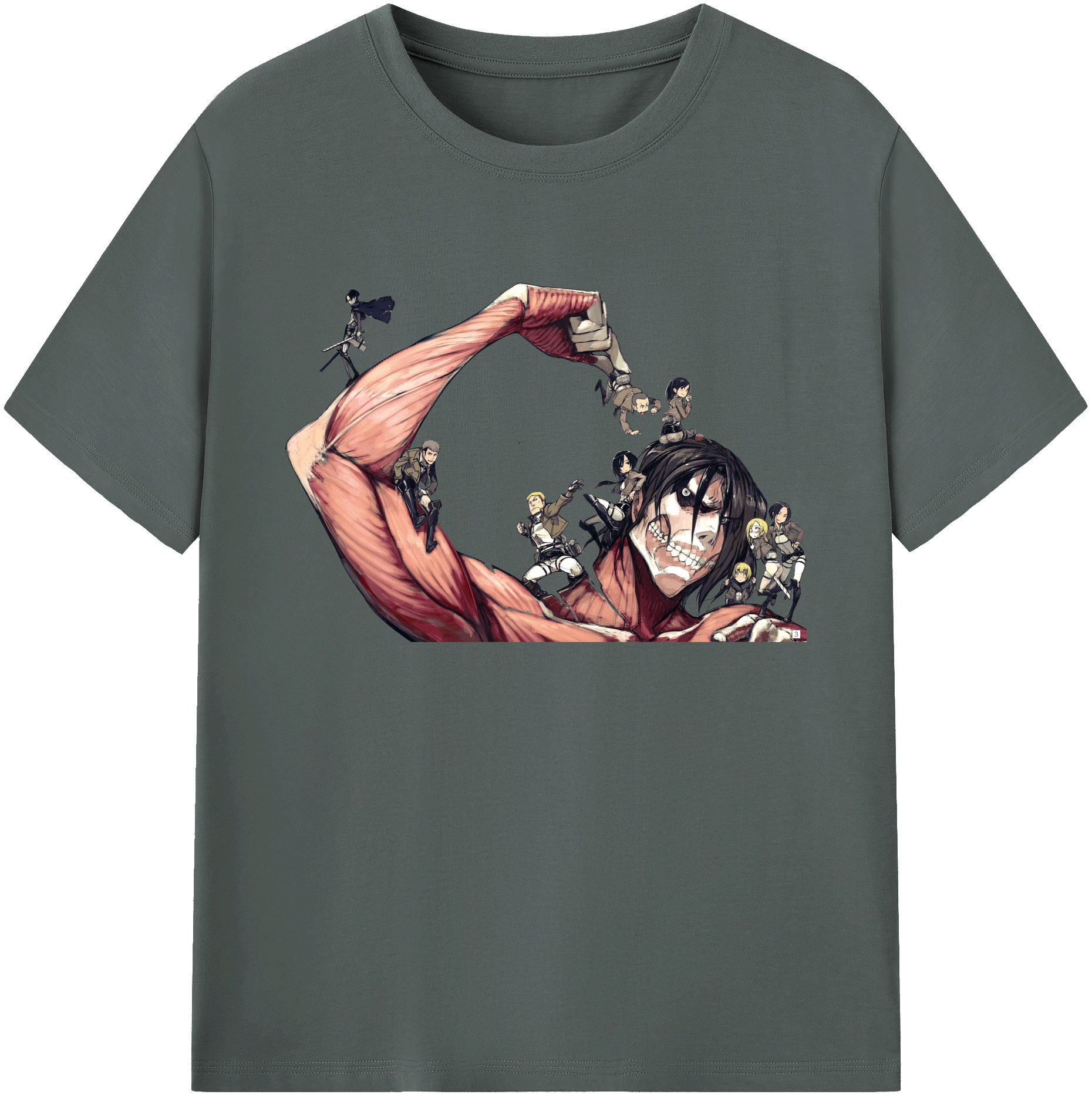 （画像用） 進撃の巨人 Attack on Titan 綿100％ メンズ半袖Tシャツ｜肌触りやわらか＆通気性
